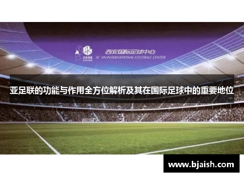 亚足联的功能与作用全方位解析及其在国际足球中的重要地位